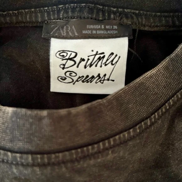 ZARA Britney Spears Tour Washed Effect Short Sleeve T-Shirt Women's Size Small S - Picture 12 of 16